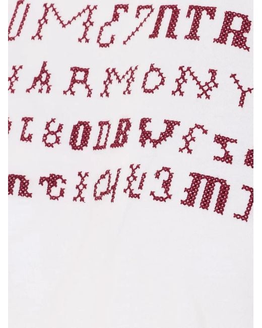 Sea White Embroidered Knit T-Shirt