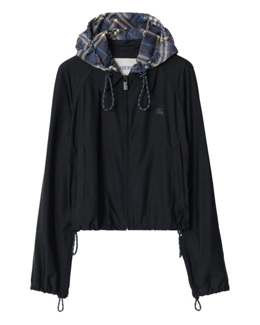 Burberry Black Jacke Mit Abnehmbarer Kapuze
