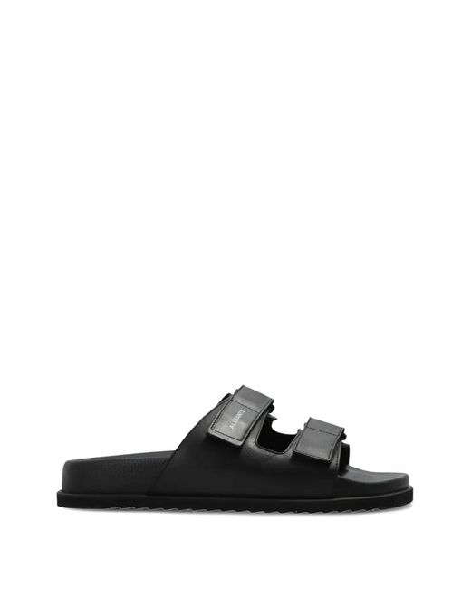 AllSaints Black Vex Touch-Strap Sandals for men