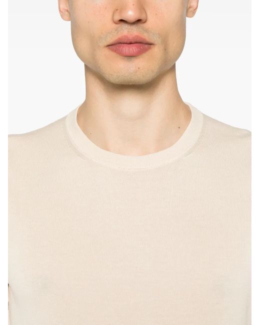 Camiseta de algodón Drumohr de hombre de color White