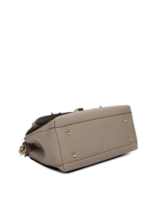 Guess Gray Yesba Padlock-Embellished Satchel Bag