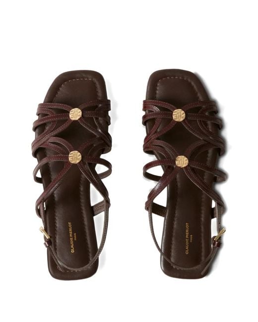 Claudie Pierlot Brown Medallion Sandals