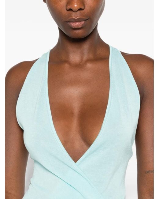 Asta Resort Blue Lila Wrap Maxi Dress