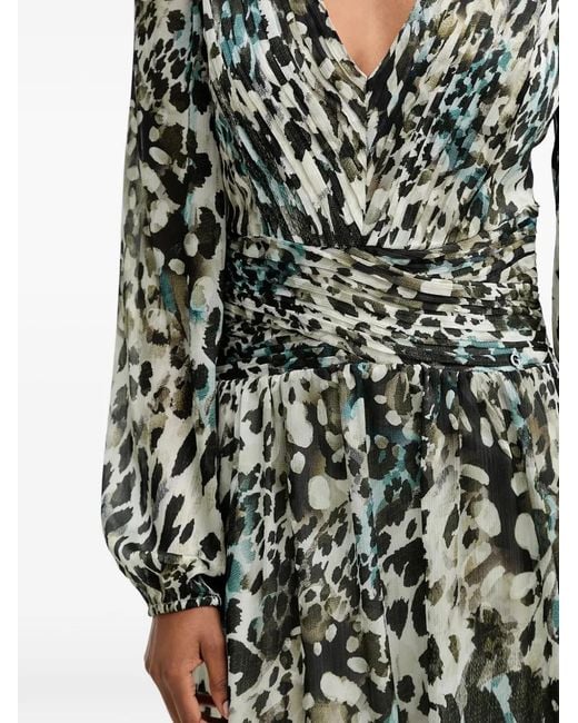 Guess Black Long-Sleeves V-Neck Mini Dress