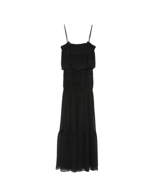Juun.J Black Ruffled Tiered Dress