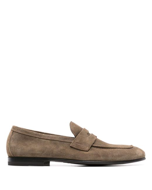 Scarosso Brown Gregory Suede Loafers for men