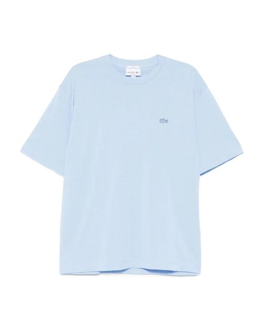Lacoste Blue Logo-Embroidered T-Shirt for men