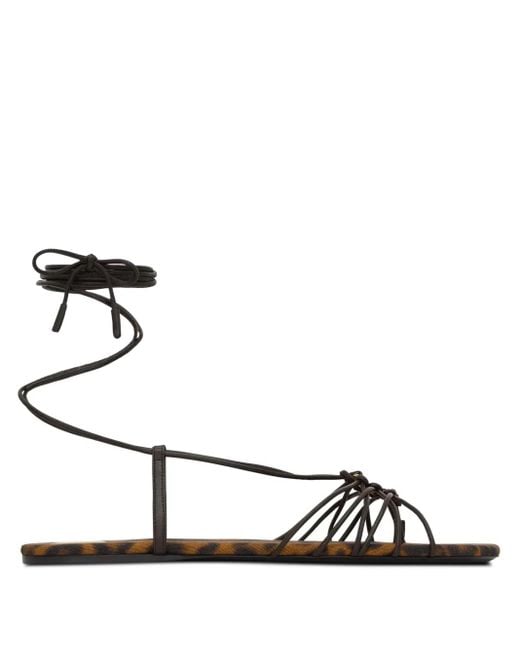 Saint Laurent White Babylone Sandals