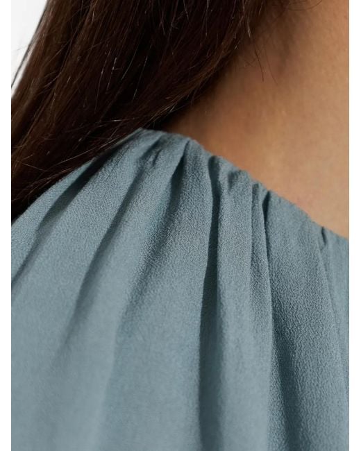By Malene Birger Blue Nina Ruffled Blouse