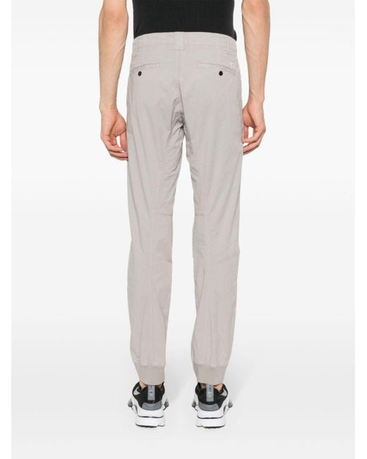 C P Company Gray Panelled Tapered Trousers for men