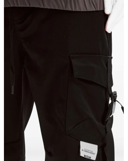 Musium Div. Black Drawstring Cargo Pants for men