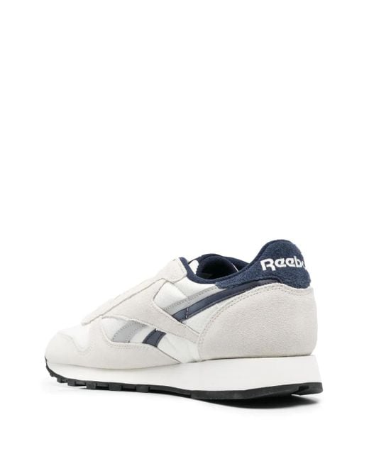 Reebok White Logo-Patch Low-Top Sneakers for men