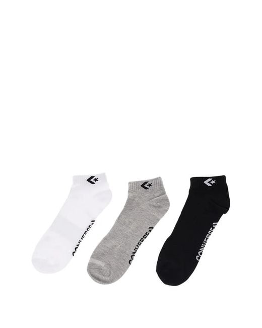 Converse Black Lot De Trois Paires De Chaussettes À Logo Brodé for men
