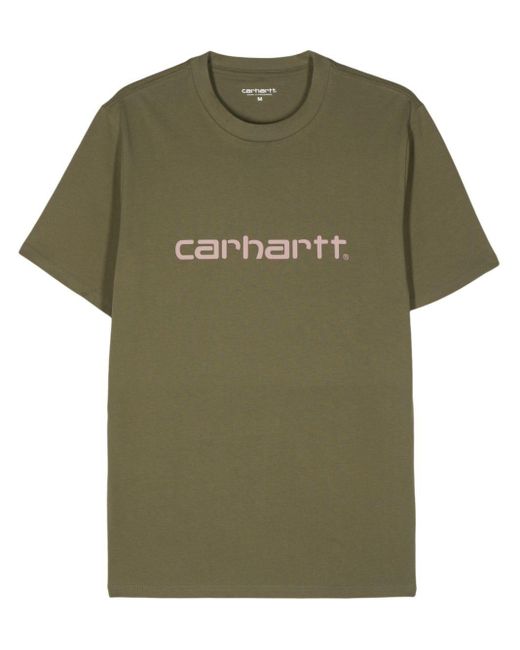 T-shirt Script con stampa di Carhartt in Green da Uomo