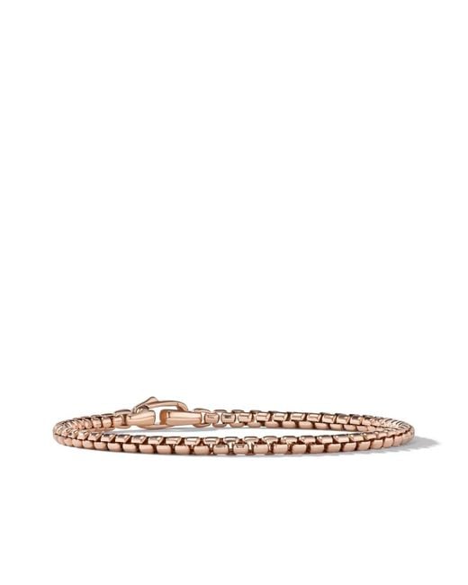 David Yurman White 18Kt Rose Box Chain Bracelet (3.4Mm) for men