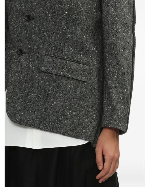 COMME DES GARÇON BLACK Gray Button Flap-Pocket Blazer for men