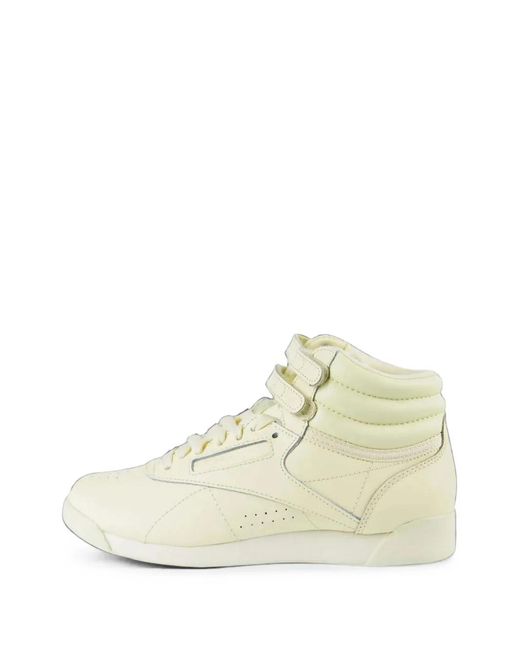 Reebok White Freestyle Hi Sneakers