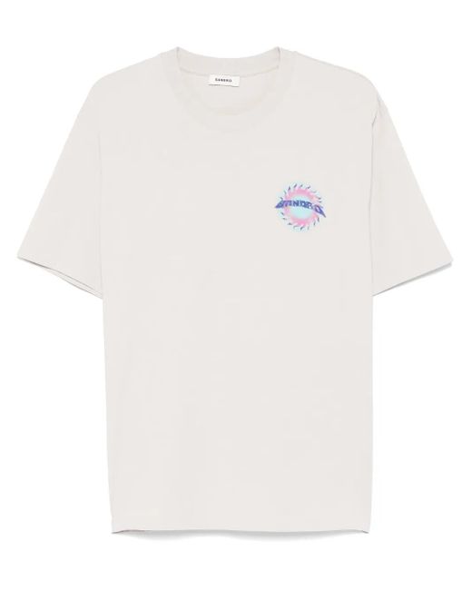 メンズ Sandro ロゴ Tシャツ White