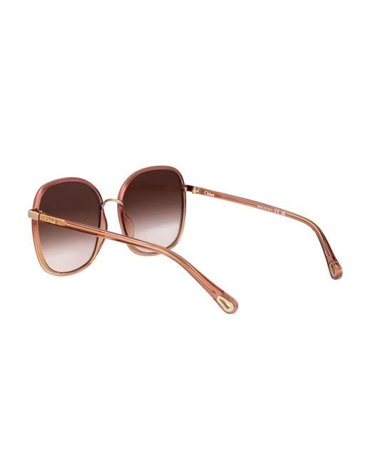 Chloé Brown Oversized-Frames Sunglasses
