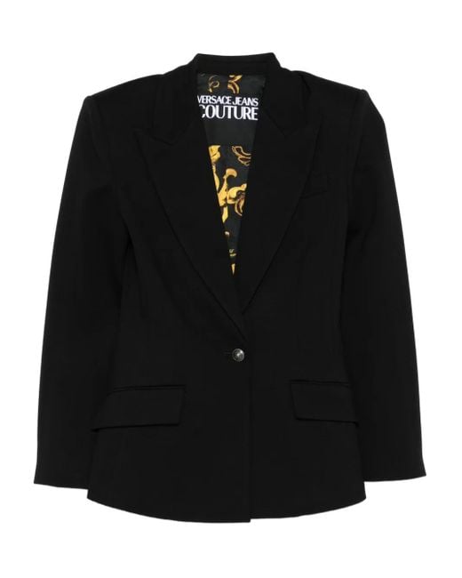 Versace Jeans Couture ノッチドラペル シングルジャケット Black