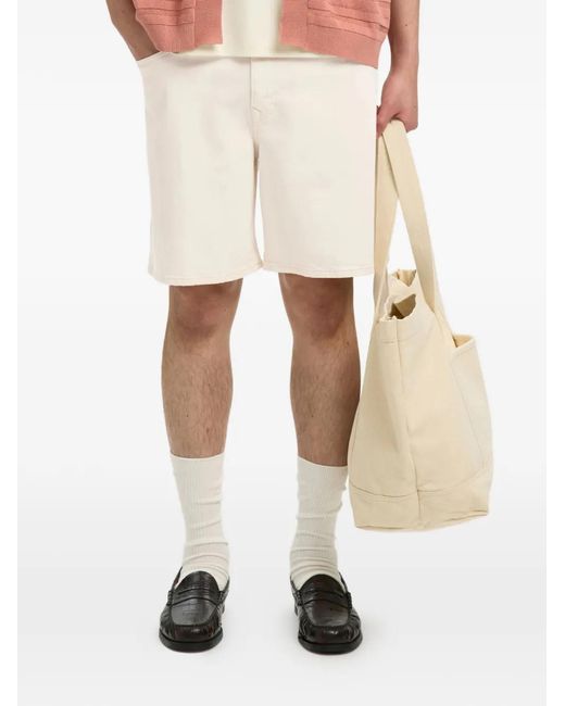 SELECTED White Five-Pocket Shorts for men