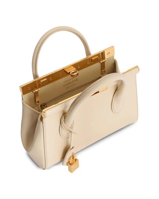 Dolce & Gabbana Natural Mini Marlene Tote Bag