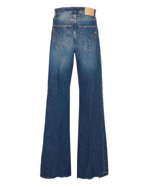 Dondup Blue Five-Pocket Frayed Jeans