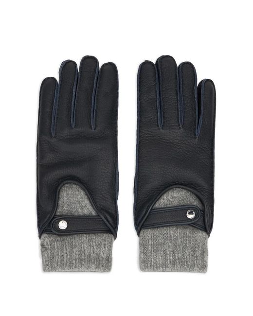 Moorer Black Gerippte Handschuhe