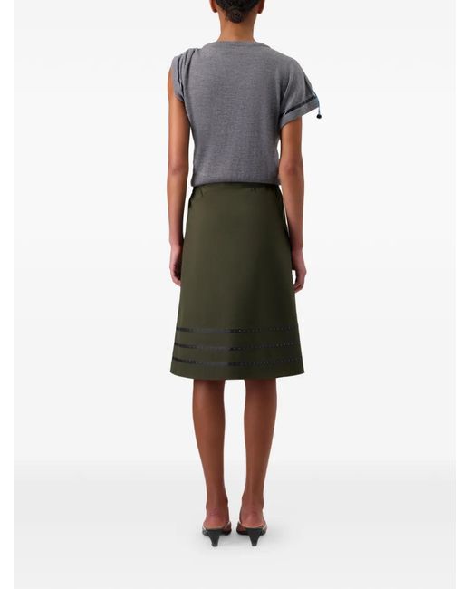 Coperni Green Tailored Midi Skirt