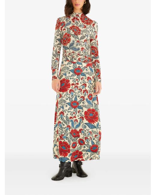 Farm Rio Maxi-Rok Met Bloemenprint in het White