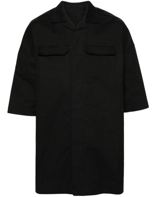 Rick Owens Overhemd Met Korte Mouwen in het Black voor heren