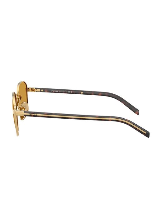 Prada Metallic Geometric-Frame Sunglasses for men