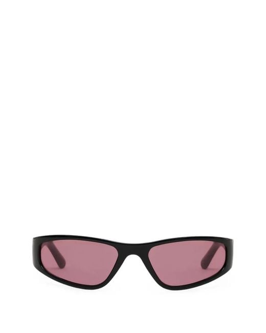 BRU Eyewear Pink Strada Geometric-Frame Sunglasses