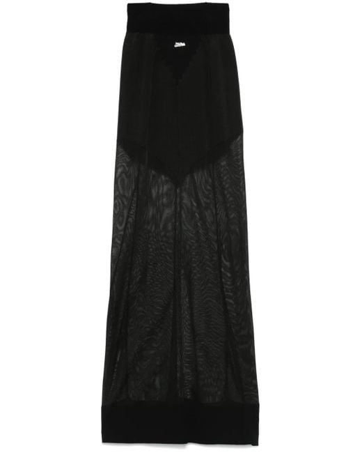 Jean Paul Gaultier Black Knitted Maxi Skirt