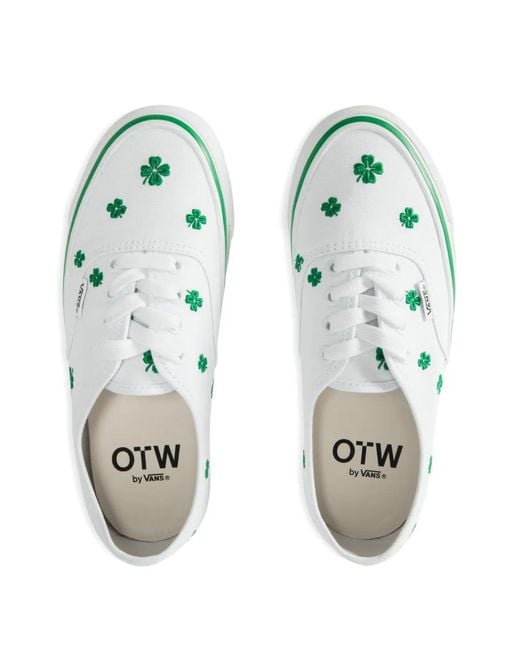 Vans Green Embroidery Authentic Sneakers for men