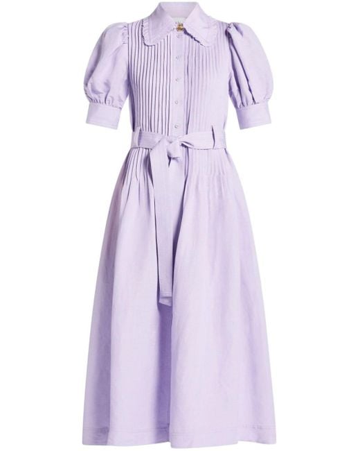 Aje. Purple Madeleine Midi Dress