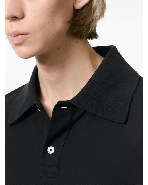 Our Legacy Black Rugby Long-Sleeve Polo Shirt for men