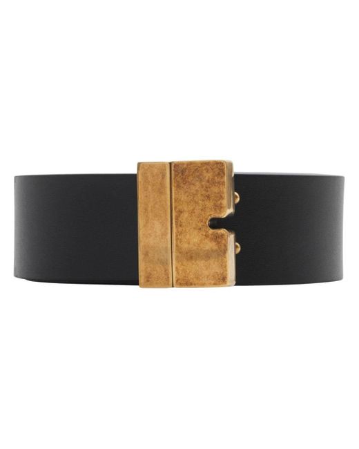 Burberry Black Logo-engraved Reversible Leather Belt for men
