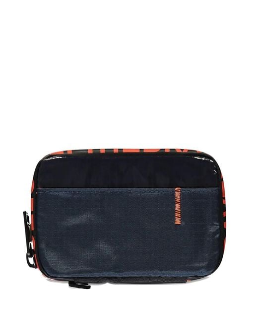 DIESEL Blue Portefeuille Zippé À Logo Imprimé for men