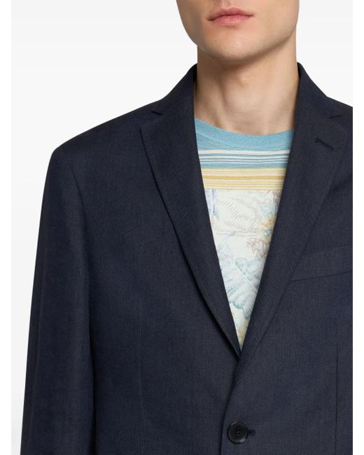 Etro Blue Roma Blazer for men