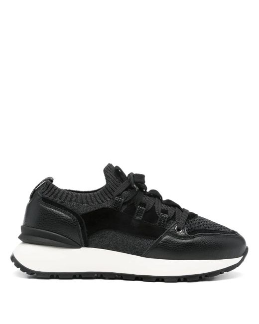 Doucal's Black Panelled Sneakers