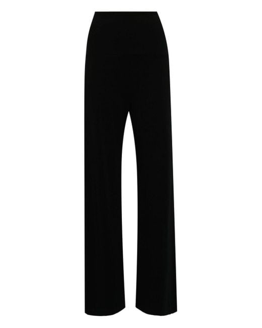 James Perse Black High-waisted Wide-leg Trousers