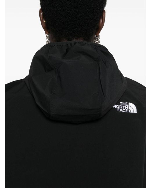 The North Face Black Logo-embroidered Hooded Jacket