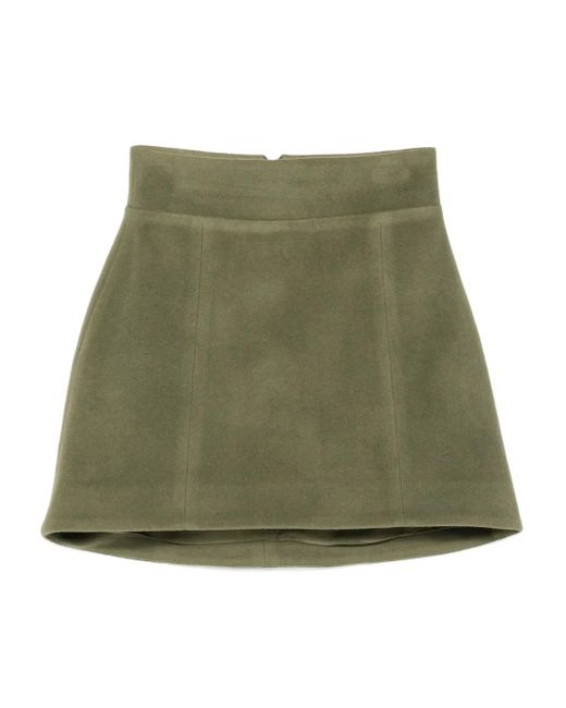 Vestiaire d'un Oiseau Libre Green Minirock mit hohem Bund