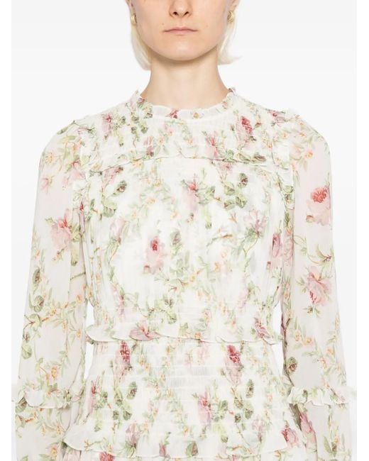 Robe Emilia Georgette Needle & Thread en coloris Natural