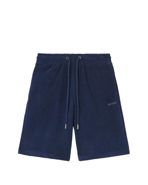 Off-White c/o Virgil Abloh Blue Short De Sport À Logo for men