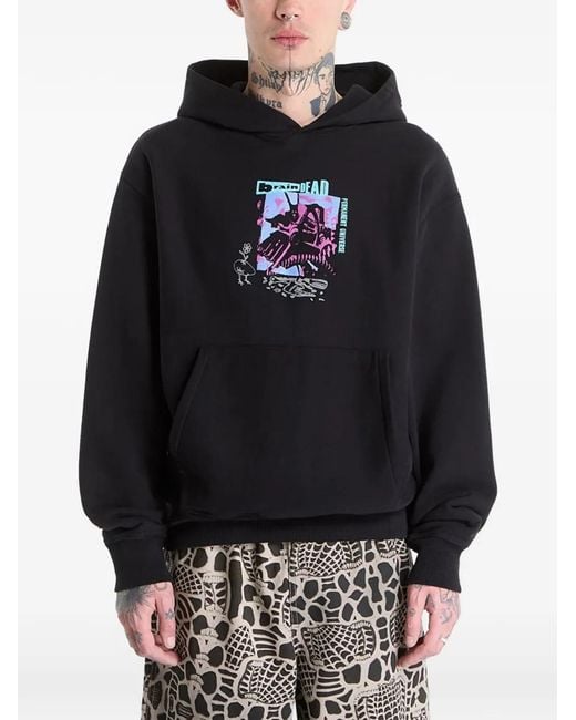 Brain Dead Black Permanent Universe Hoodie for men