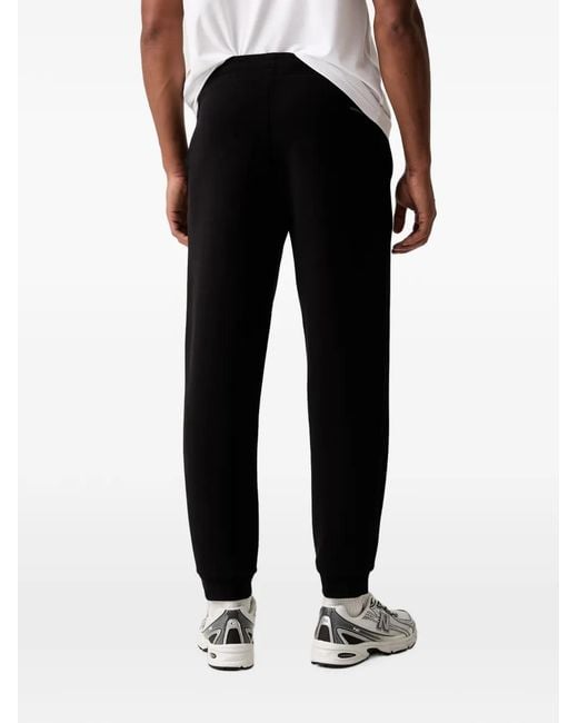 EA7 Black Logo-Print Zip-Up Tracksuit for men