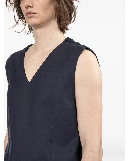 Toga Blue Débardeur À Col V for men