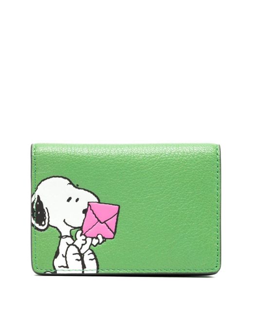 Anya Hindmarch X Peanuts 'snoopy' カードケース Green